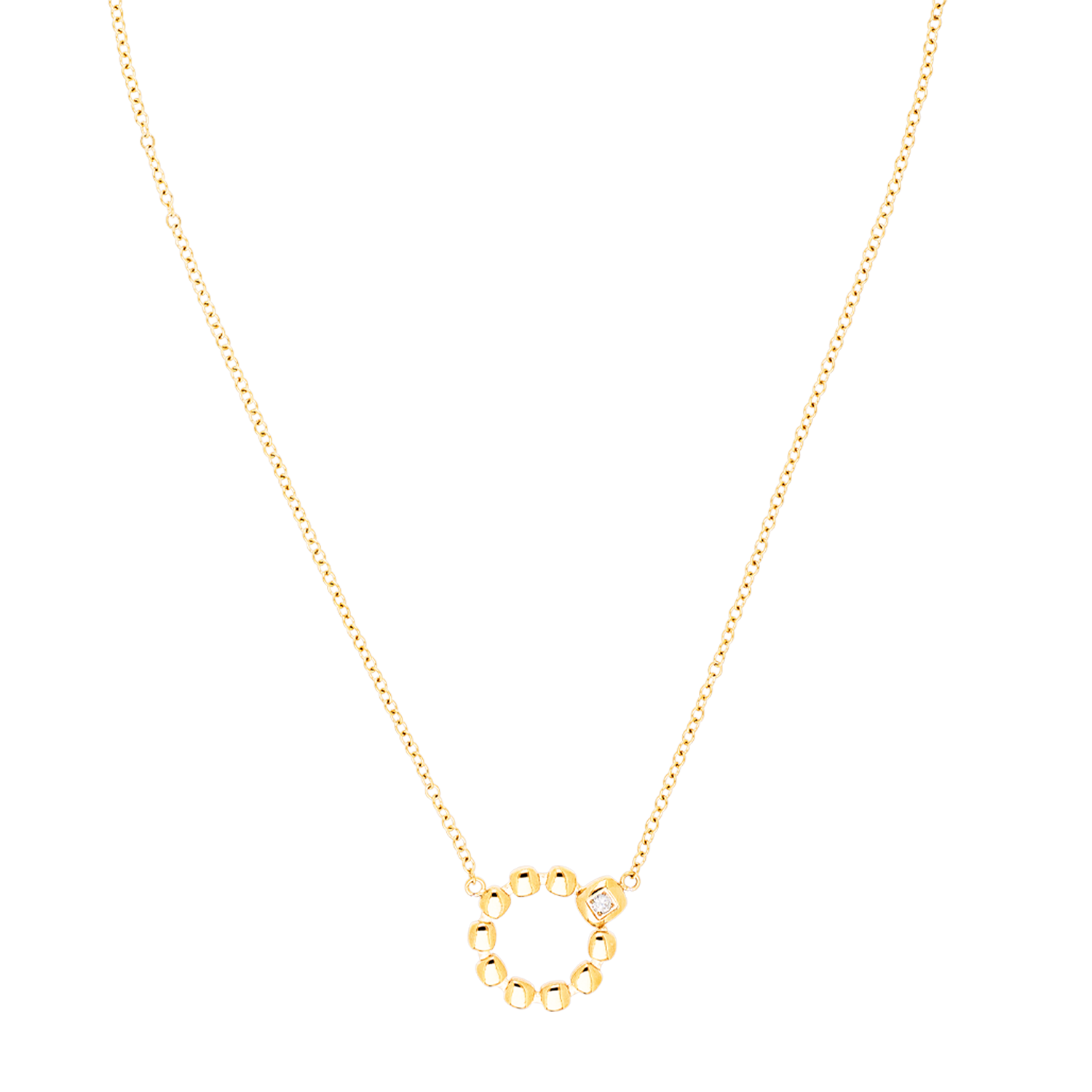coeur-de-lion-small-soft-cube-circle-glow-halskette-gold-1-8-cm image 2