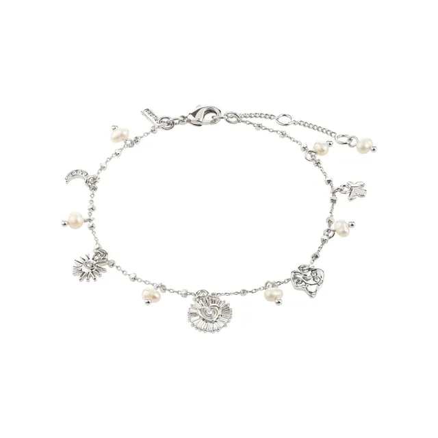 pilgrim-mylan-armband-versilbert-sonne-mond-herz-mit-perlen image 1