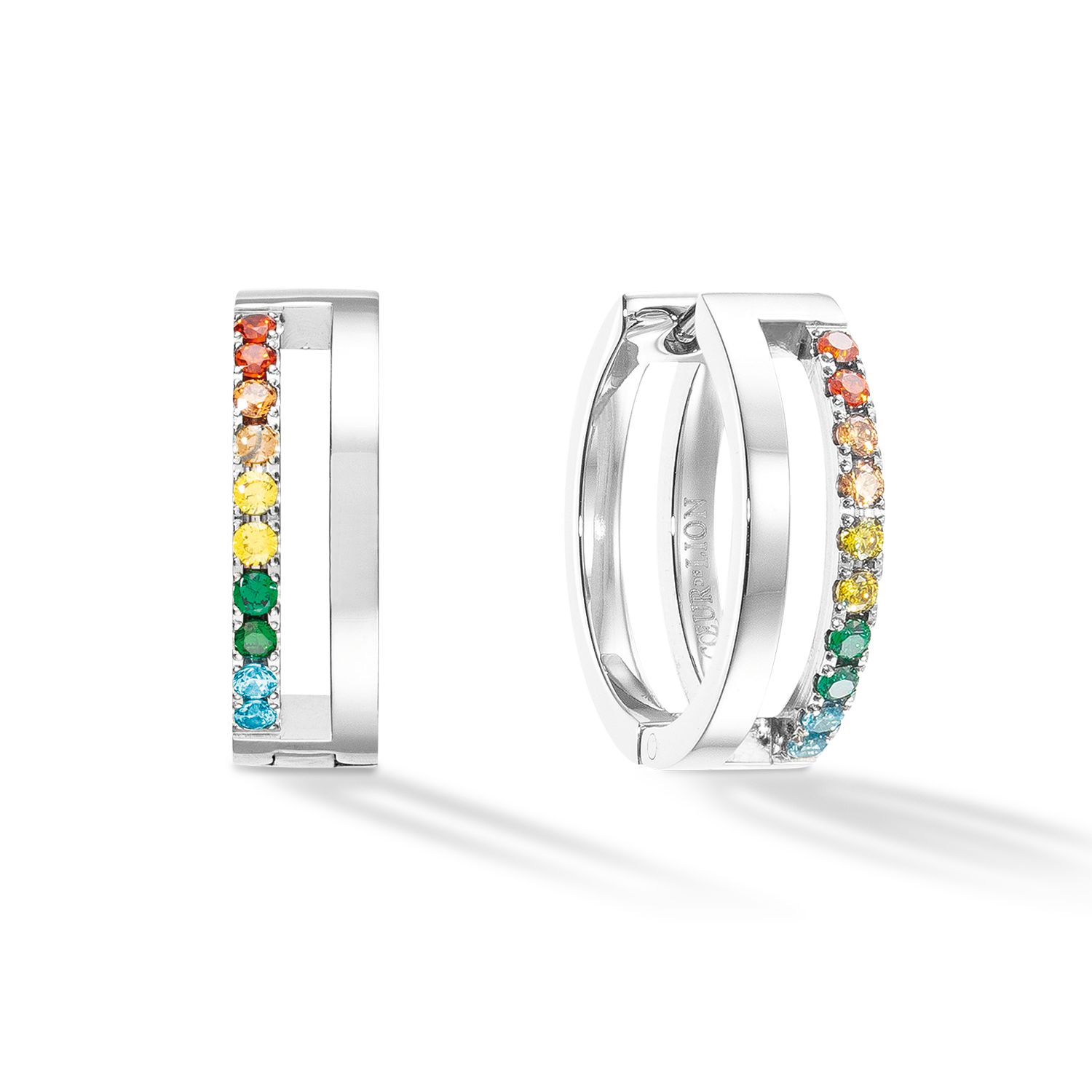 coeur-de-lion-eternal-unity-creolen-silber-multicolor image 2