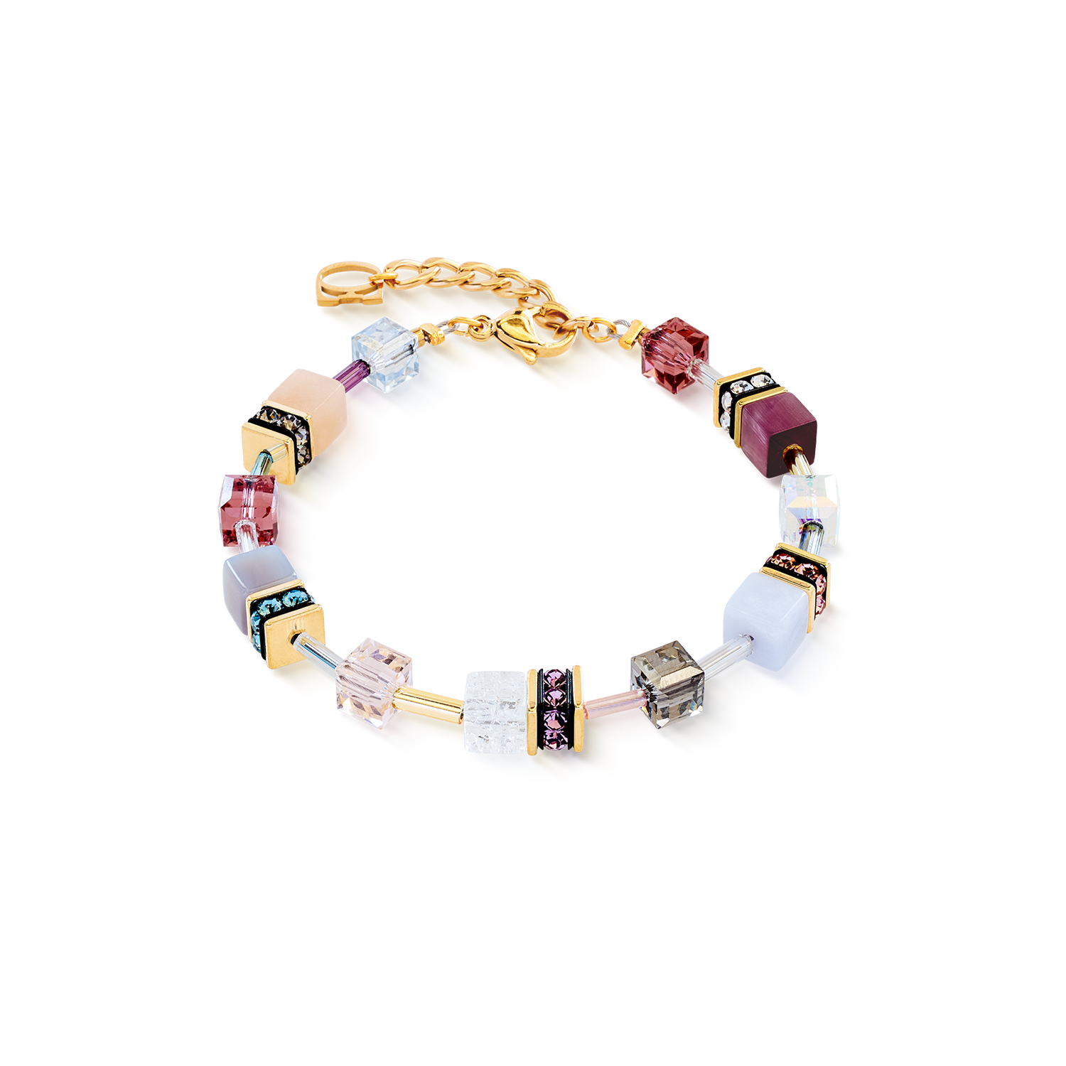 coeur-de-lion-geocube-iconic-precious-armband-golden-blush image 1