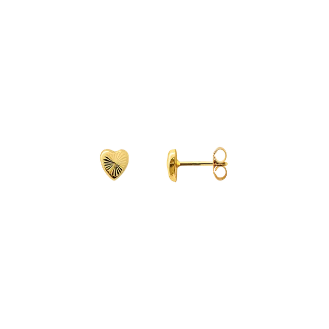 xenox-fine-herz-ohrringe-585-gelbgold-ohrstecker image 1