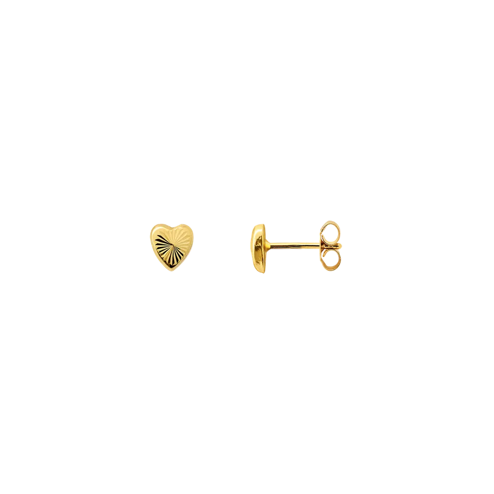 xenox-fine-herz-ohrringe-585-gelbgold-ohrstecker image 1