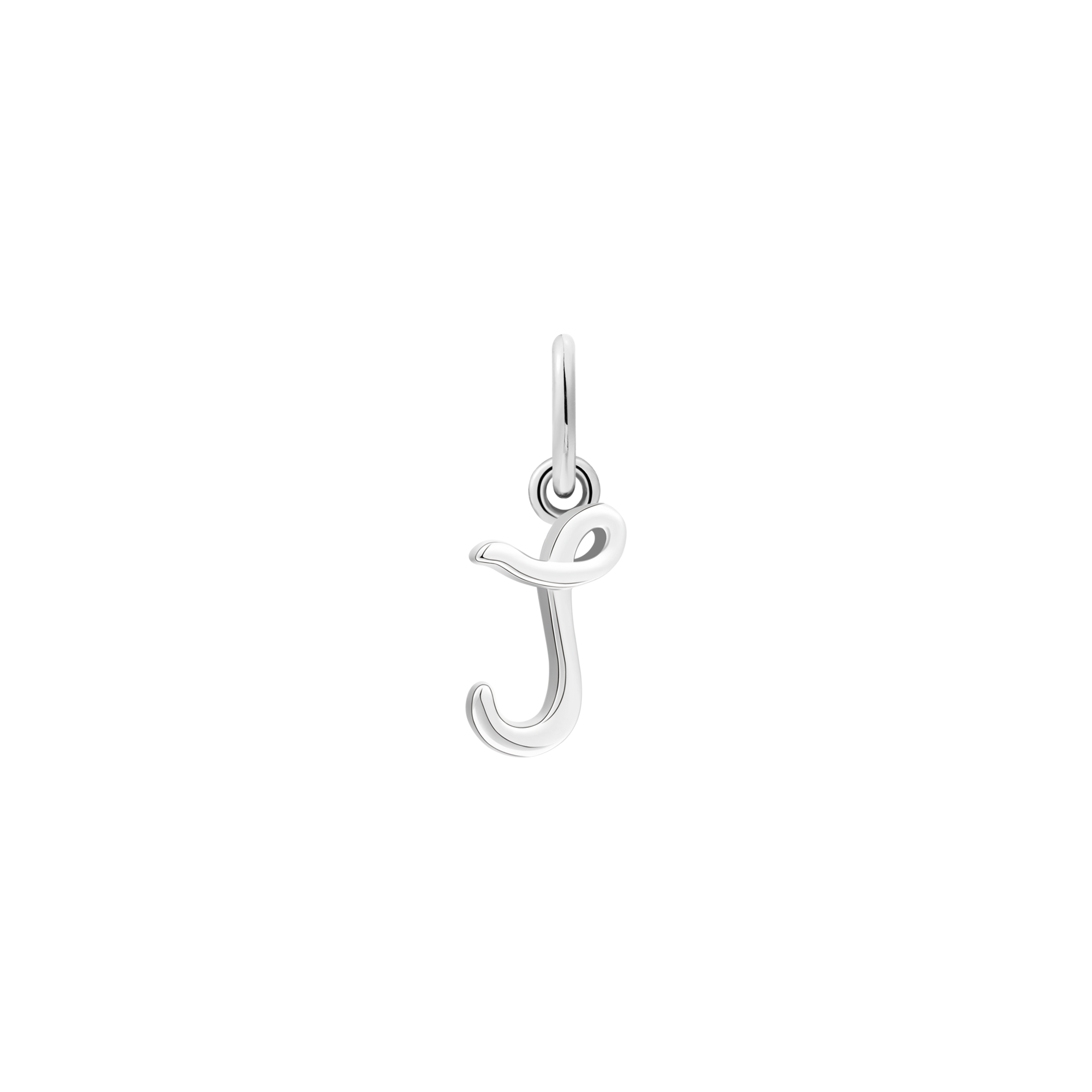 xenox-j-letter-italic-charm-925-sterlingsilber-rhodiniert image 1