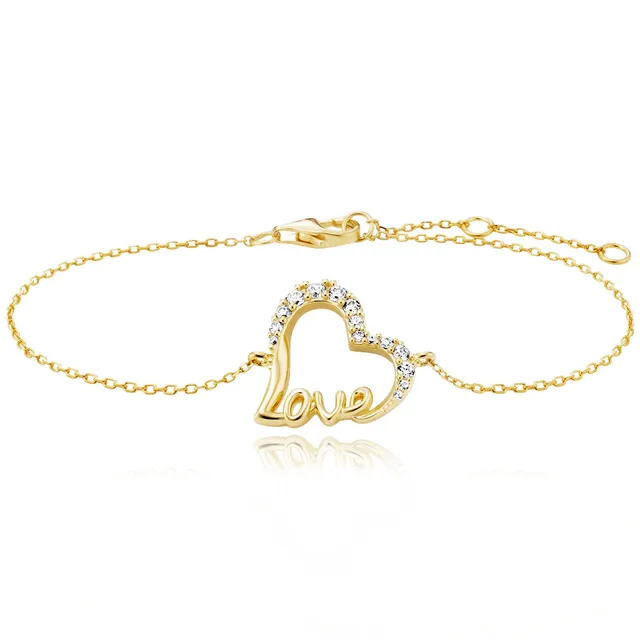 julie-julsen-armband-heart-love-vergoldet-mit-love-schriftzug-und-10-wei-en-zirk image 1