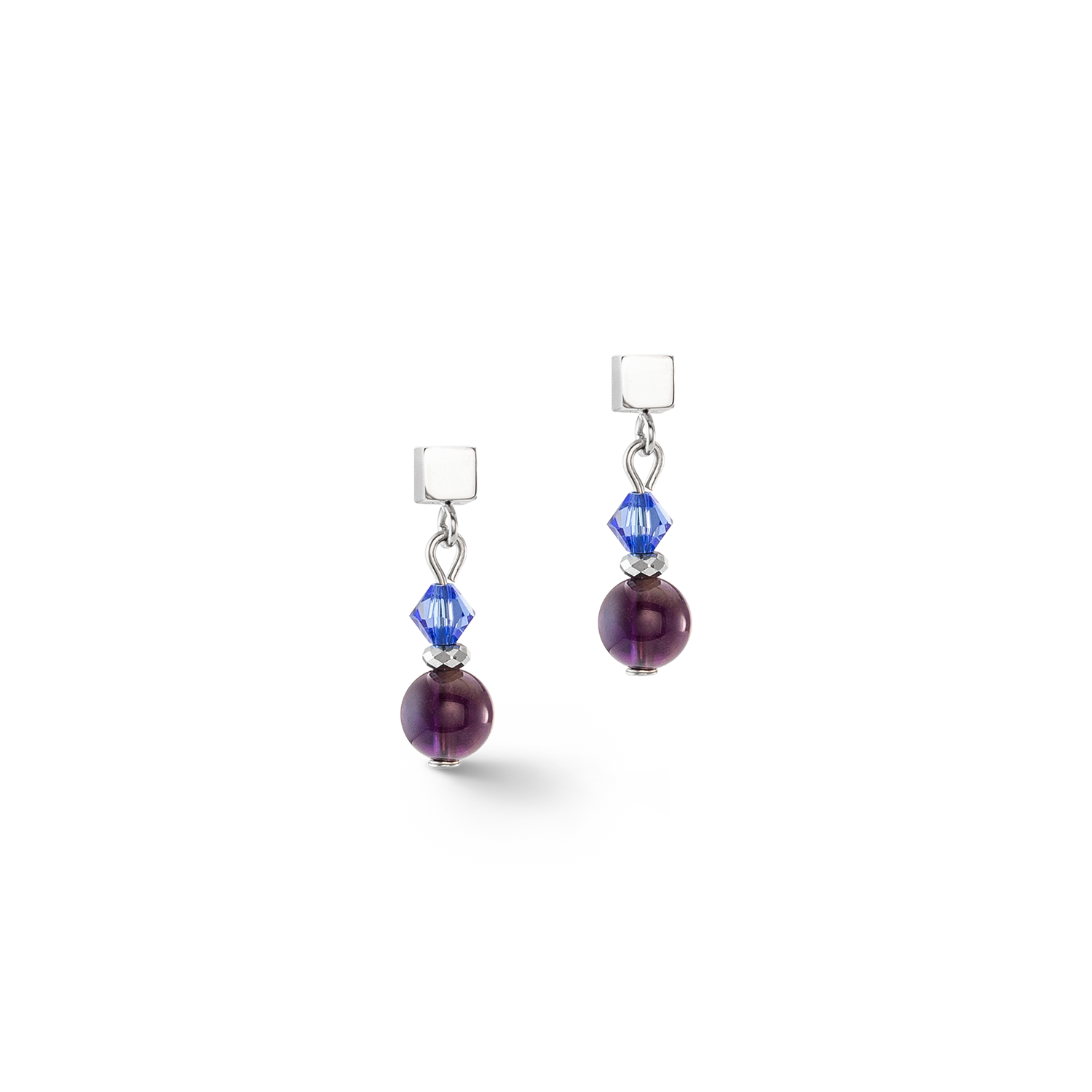 coeur-de-lion-festive-spheres-ohrringe-silber-royal-amethyst image 1