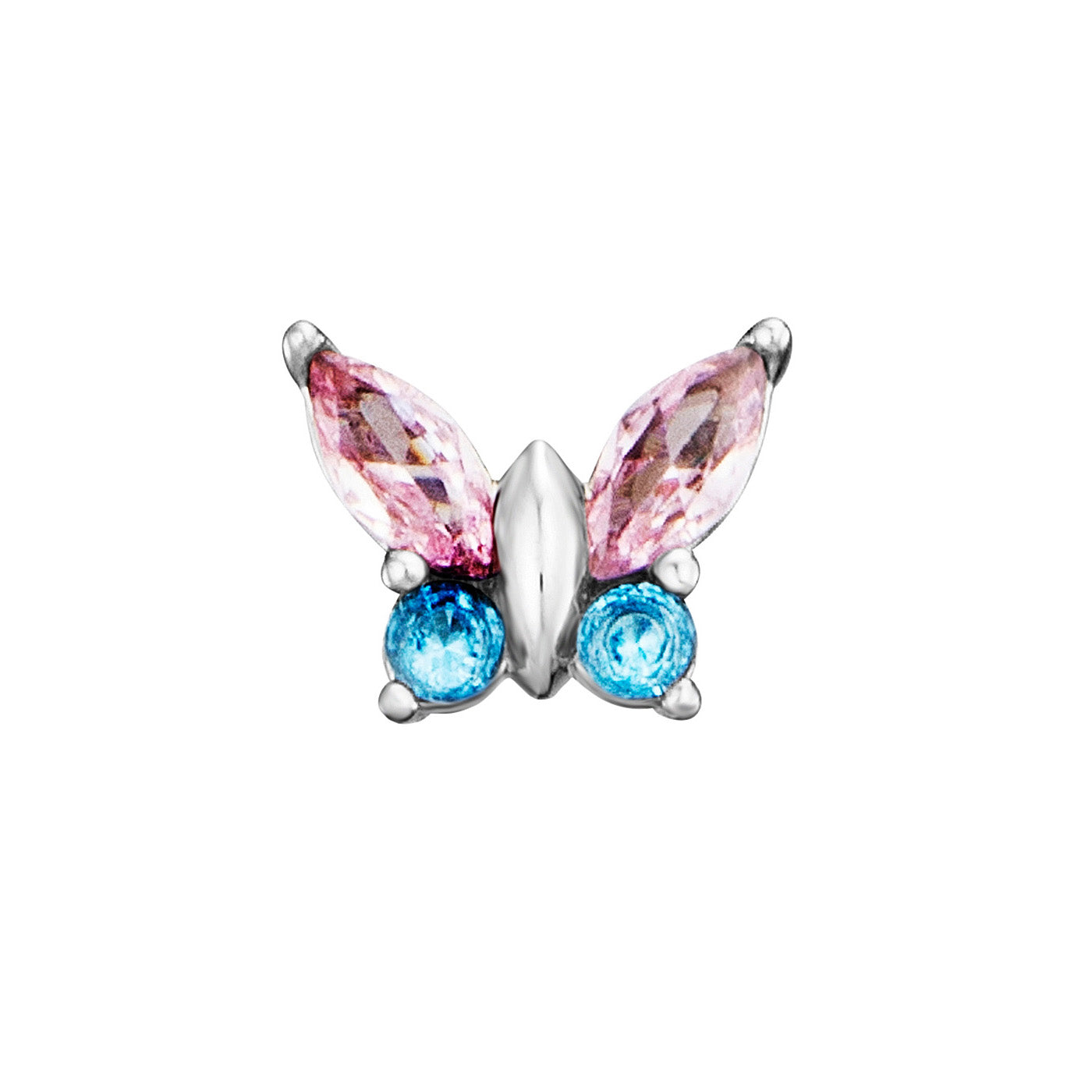 julie-julsen-kids-ohrstecker-butterfly-silber-mit-8-bunten-zirkonia image 3