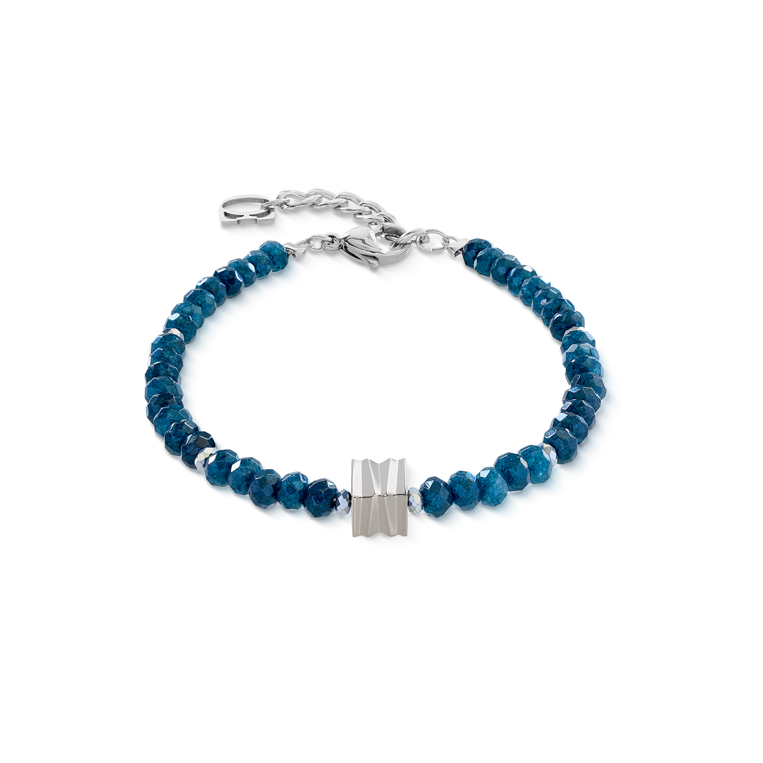coeur-de-lion-armband-wave-essence-navy-jade-silber image 1