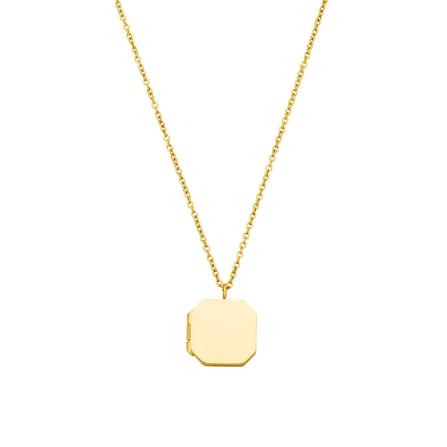 purelei-elegance-medaillon-kette-achteckig-gravierbar-50-55-cm image 1