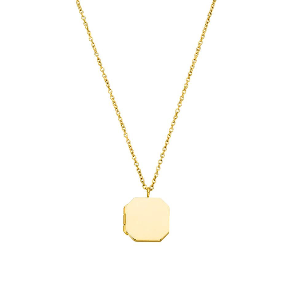 purelei-elegance-medaillon-kette-achteckig-gravierbar-50-55-cm image 1