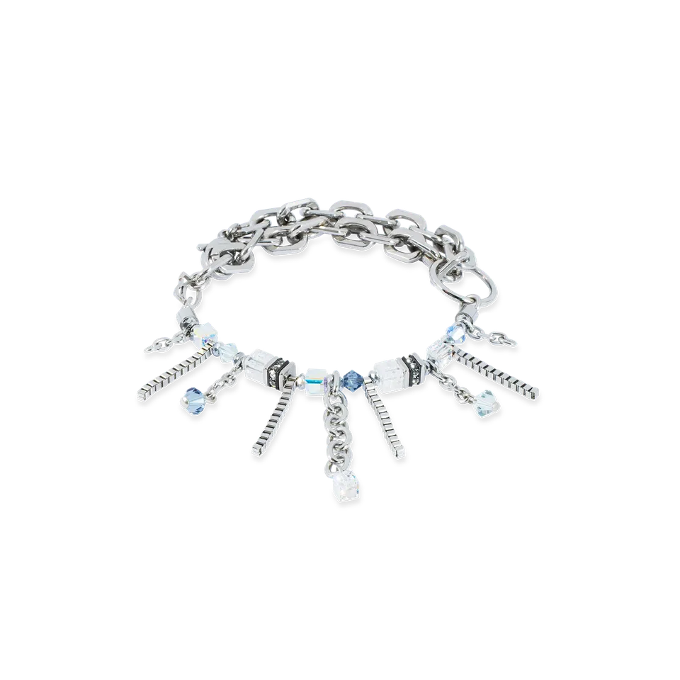 coeur-de-lion-geocube-sunray-cube-boh-me-armband-silber-wei-16-36-cm image 1
