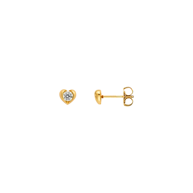 xenox-fine-heart-halo-ohrstecker-585-gelbgold-mit-zirkonia image 1