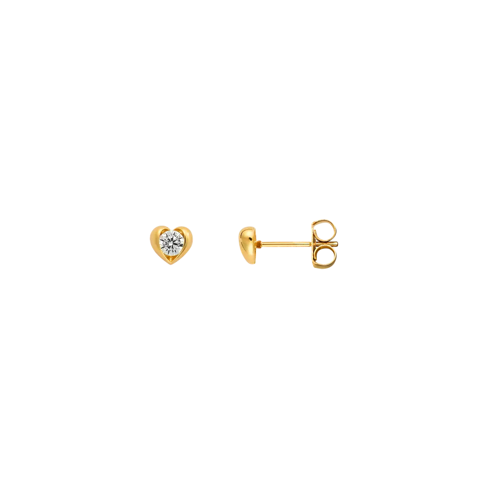 xenox-fine-heart-halo-ohrstecker-585-gelbgold-mit-zirkonia image 1
