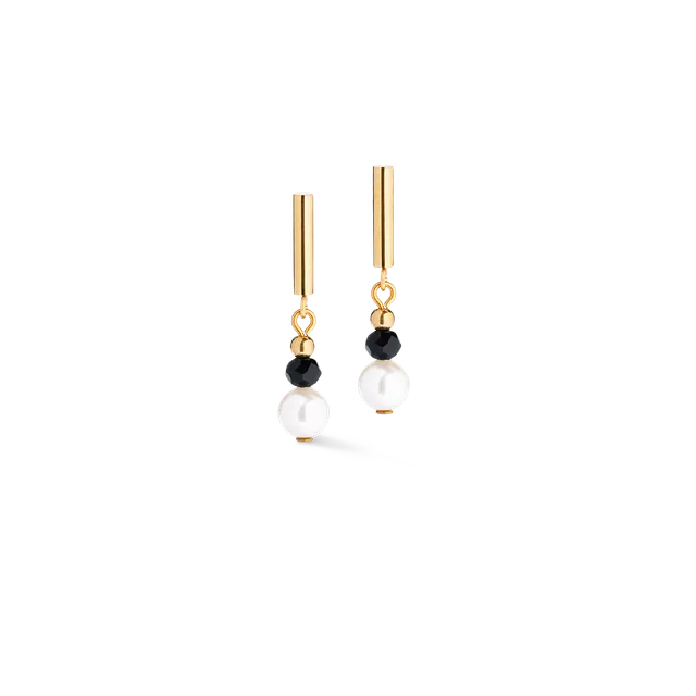 coeur-de-lion-ohrringe-trinity-spikes-gold-schwarz image 1