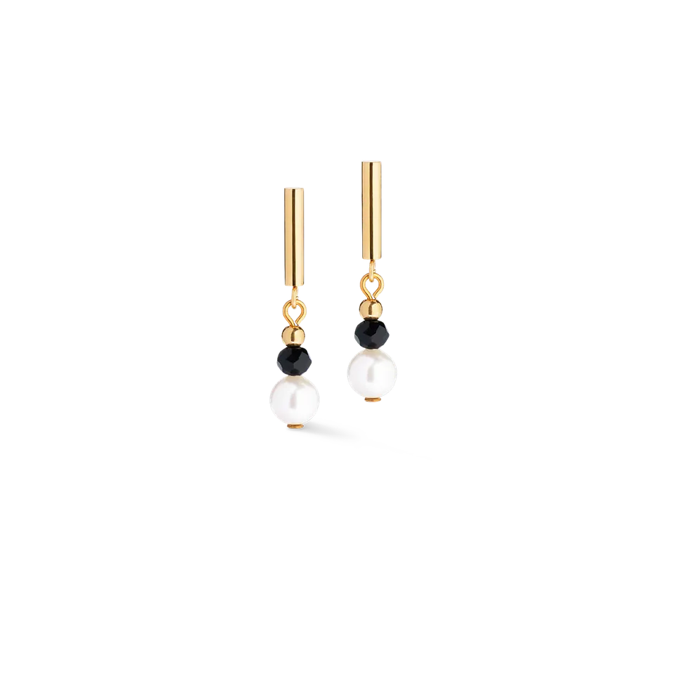 coeur-de-lion-ohrringe-trinity-spikes-gold-schwarz image 1