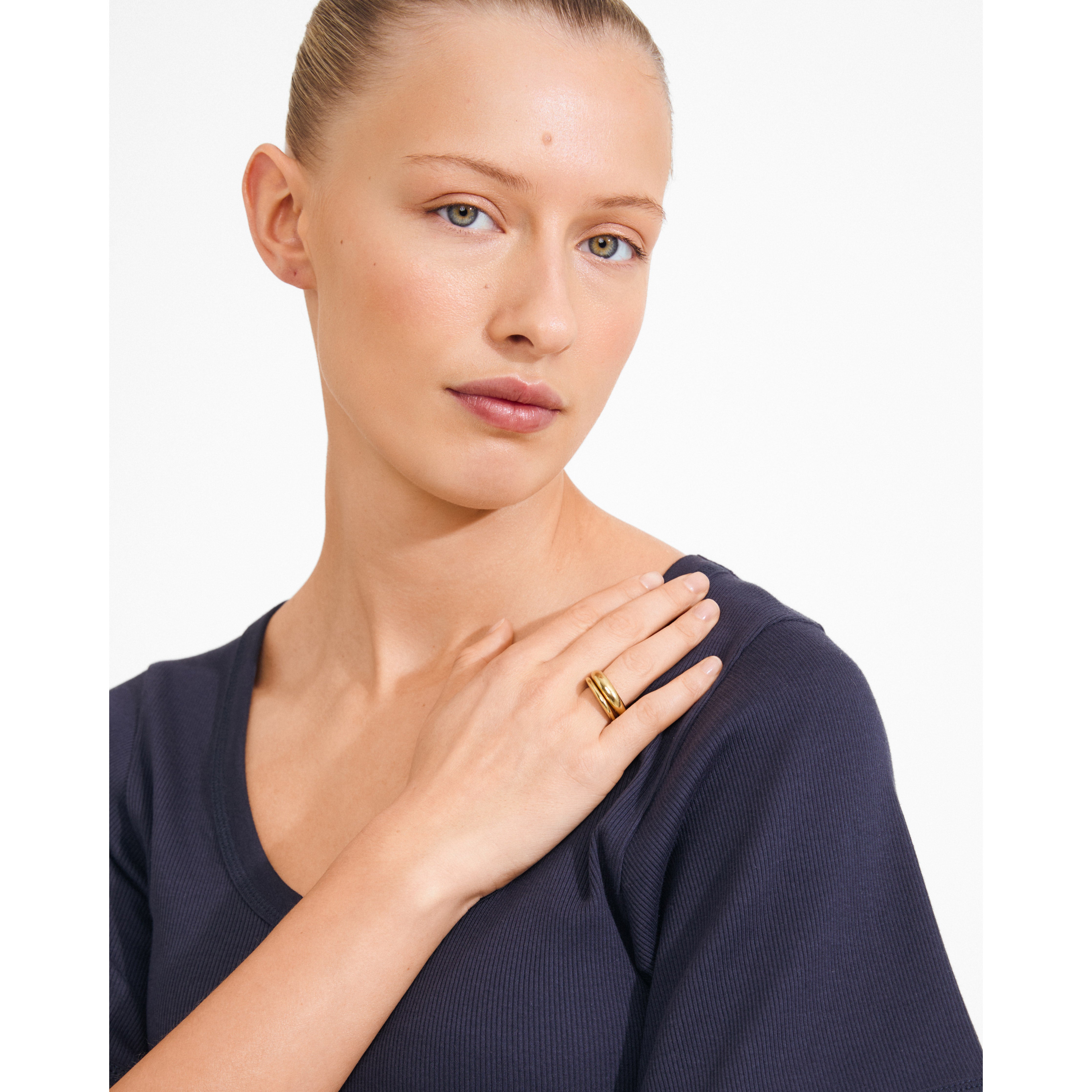 pilgrim-kaisyn-ring-set-2-in-1-gold-plattiert-verstellbar image 2