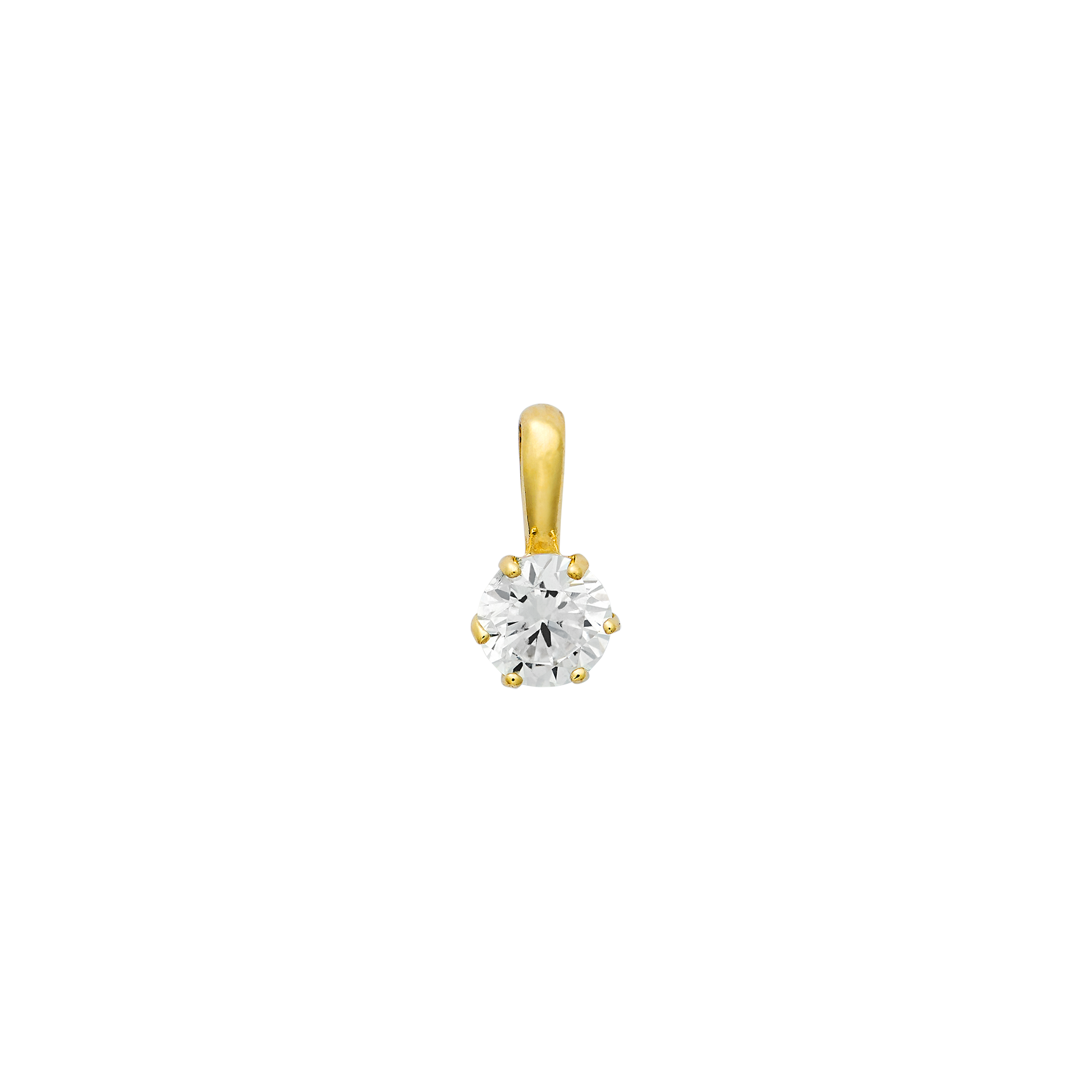 xenox-fine-krappe-midi-anh-nger-585-gelbgold-mit-4-mm-zirkonia image 1