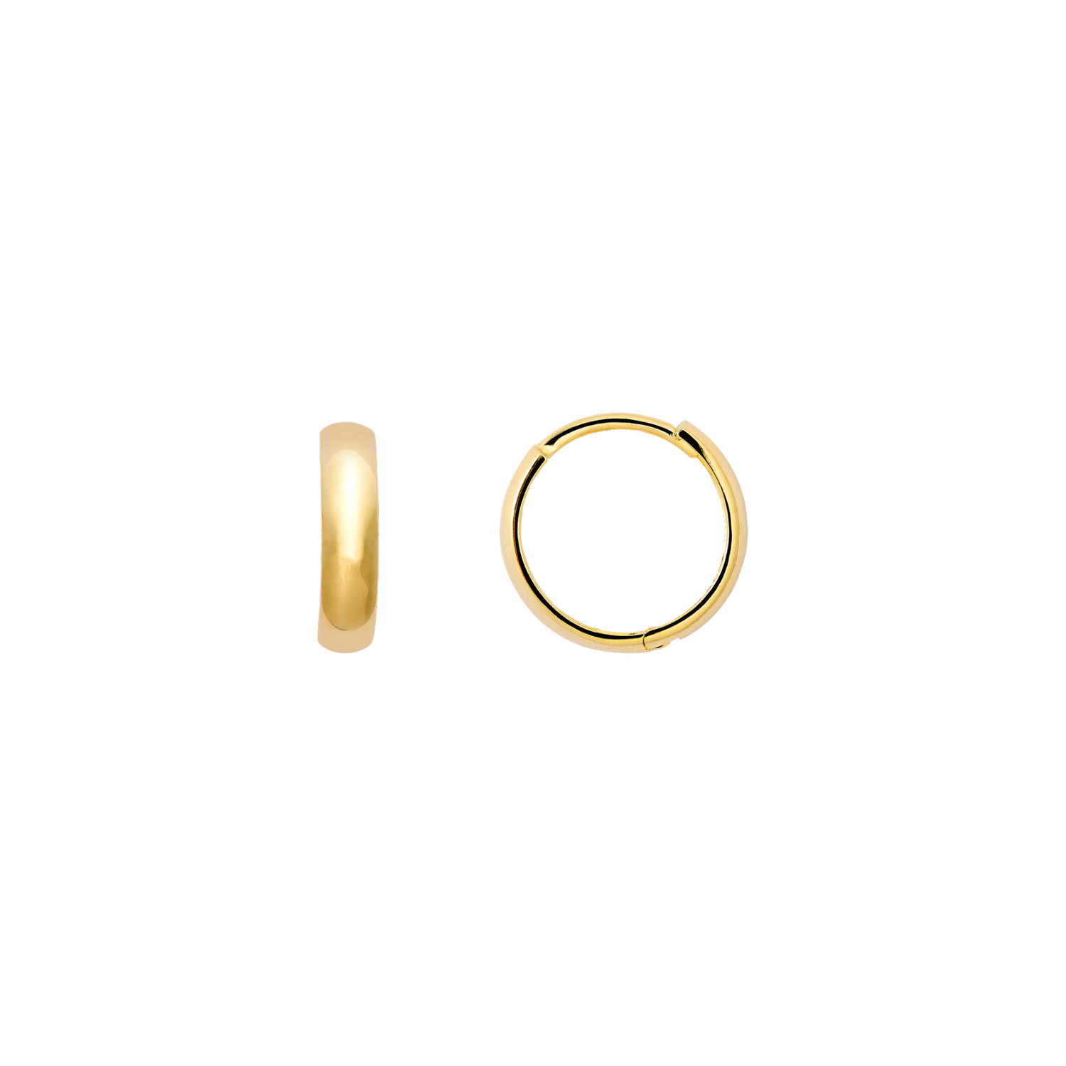 xenox-fine-basic-creolen-585-gelbgold-kleine-breite-gold-creolen image 1