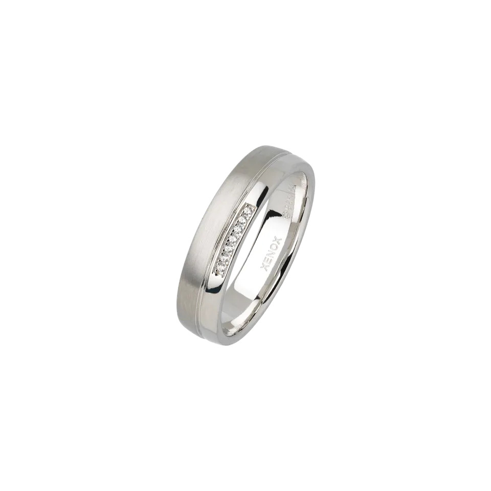 xenox-partnerring-xs9106-48-925-sterlingsilber-rhodiniert-mit-zirkonia image 1