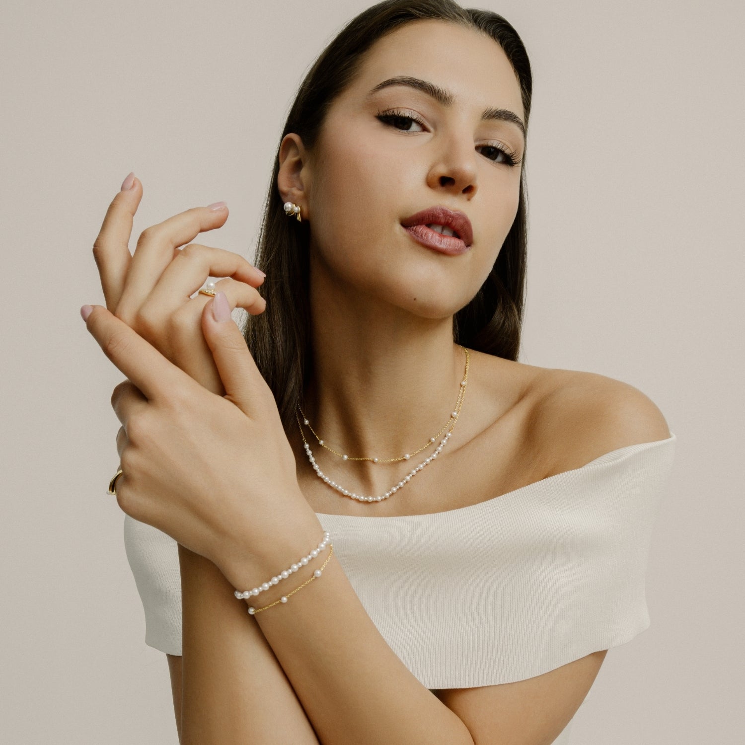 xenox-pearl-sea-armband-925-sterlingsilber-18k-vergoldet-mit-perlen image 3