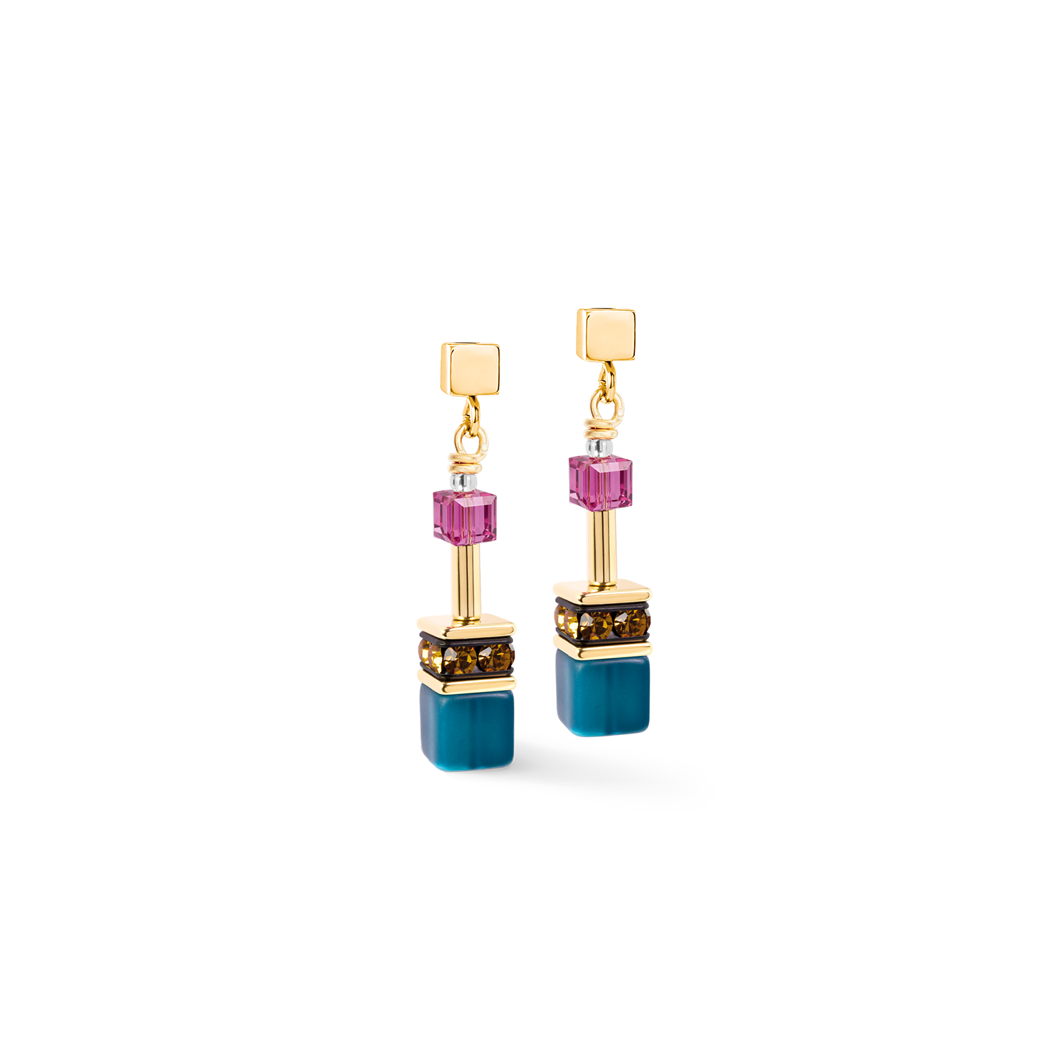 coeur-de-lion-geocube-iconic-ohrringe-multicolor-boho-gold image 1