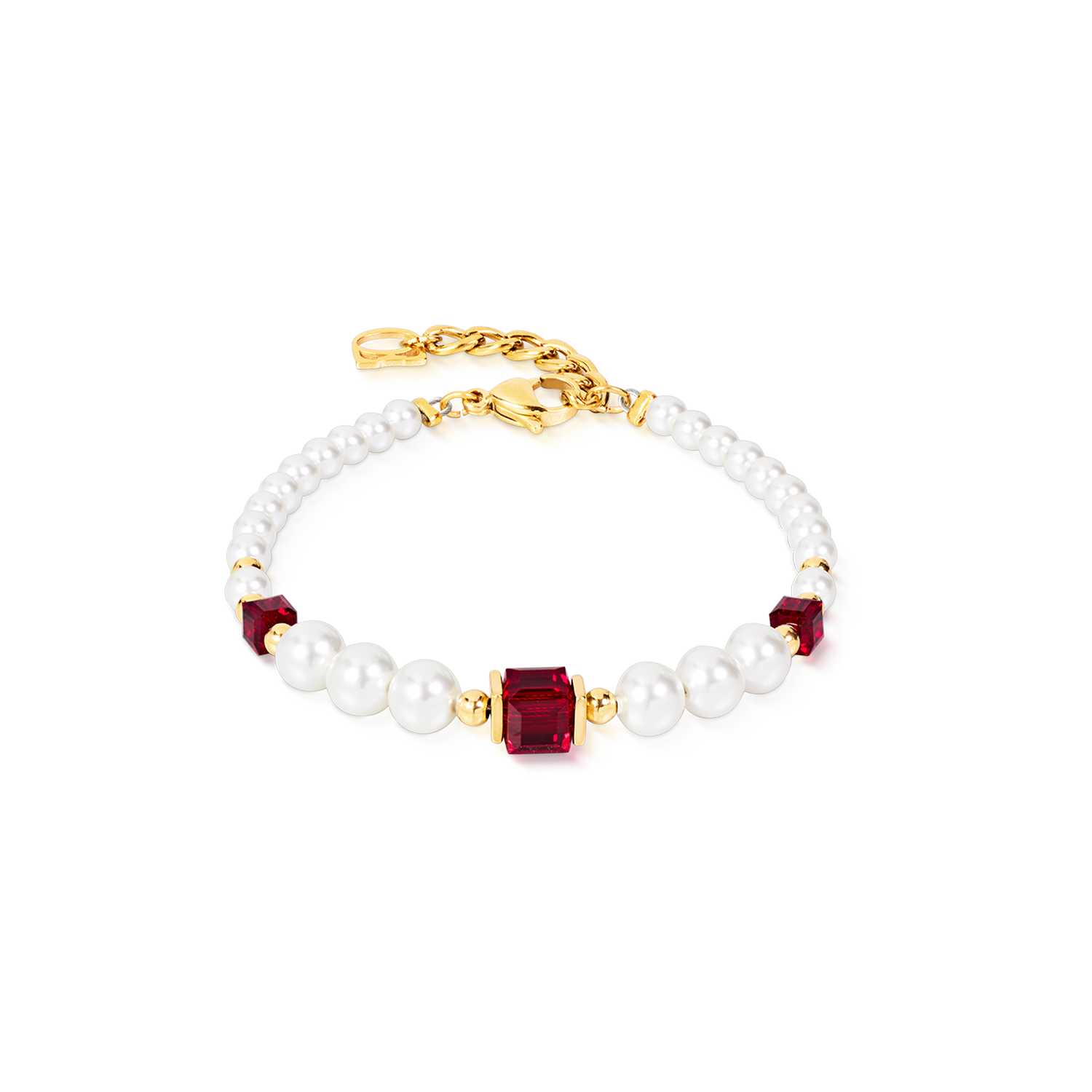 coeur-de-lion-cocktail-pearls-armband-ruby-rot-17-5-cm image 1