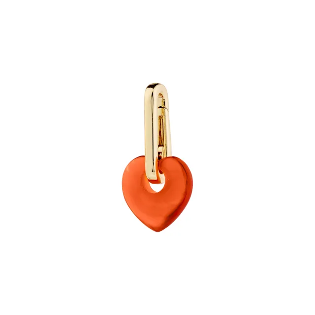 pilgrim-charm-herz-anh-nger-roter-achat-vergoldet image 1