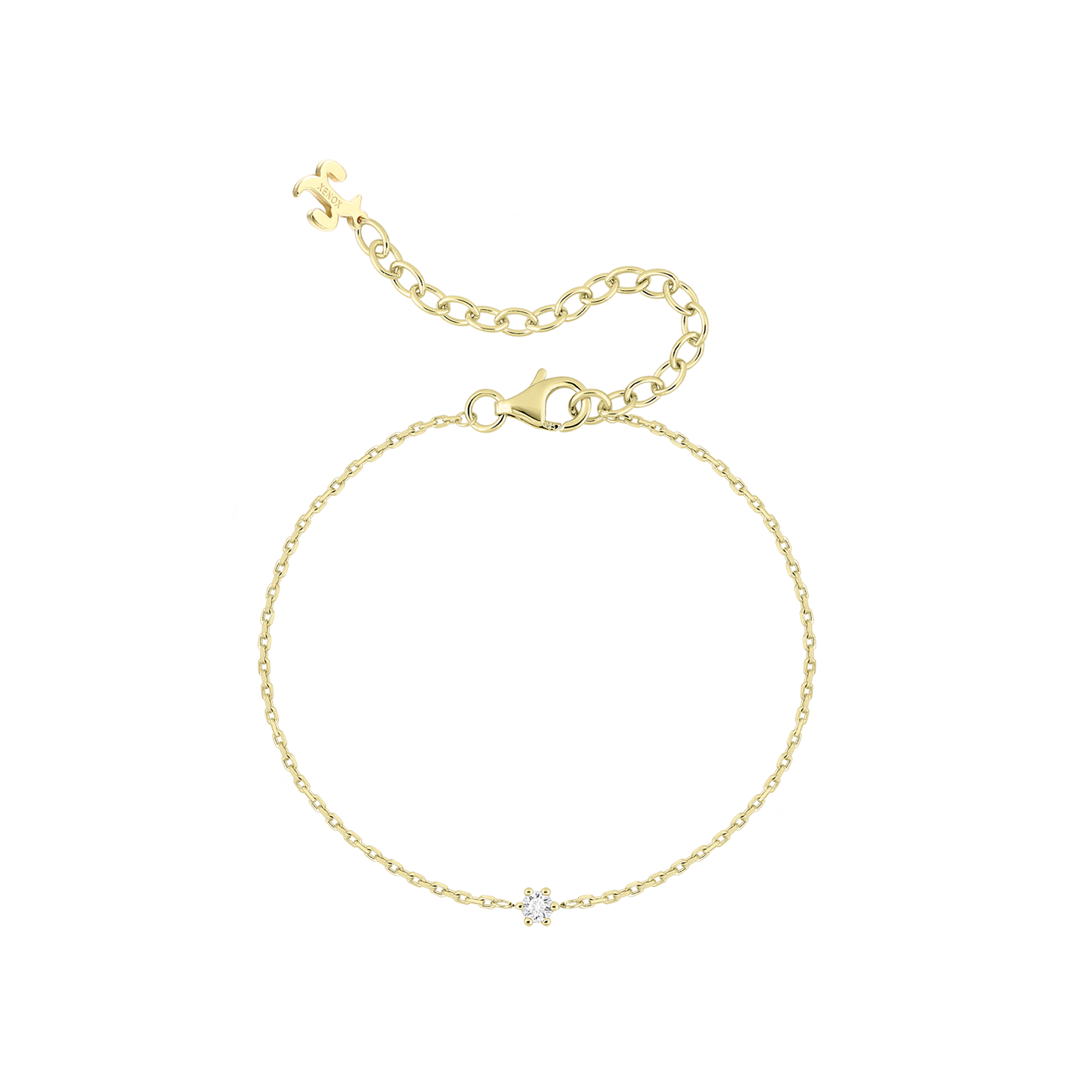 xenox-pure-essentials-krappe-armband-925-sterlingsilber-mit-lab-grown-diamonds image 1