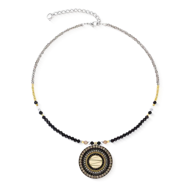 coeur-de-lion-amulett-modern-future-halskette-gold-schwarz-42-6-cm image 1