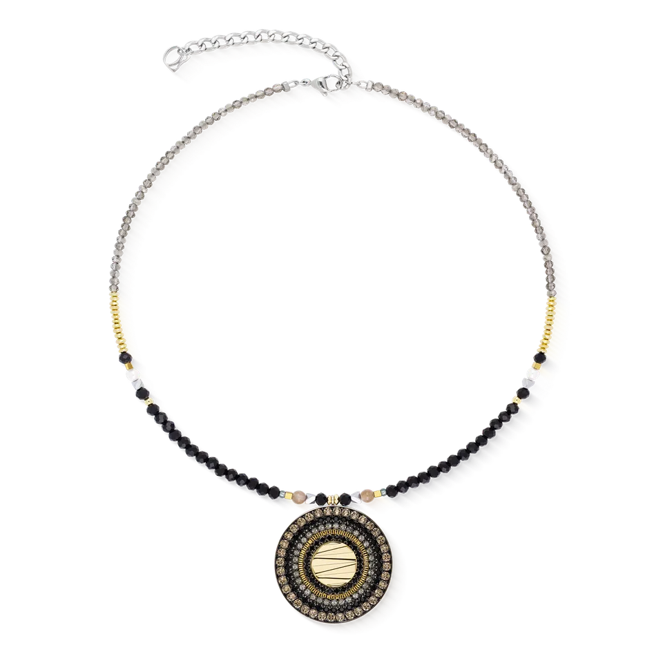 coeur-de-lion-amulett-modern-future-halskette-gold-schwarz-42-6-cm image 1