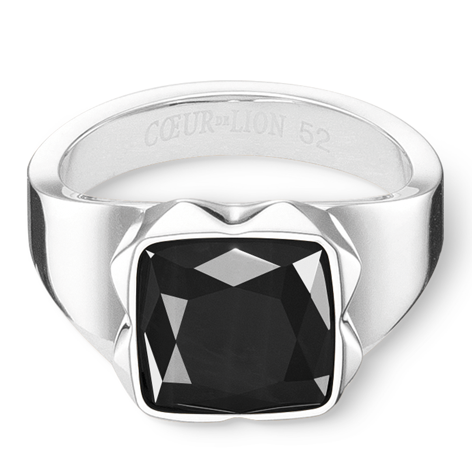 coeur-de-lion-ring-spikes-square-onyx-silber-schwarz image 2