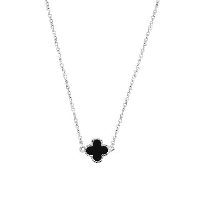xenox-clover-halskette-925-sterlingsilber-rhodiniert image 1