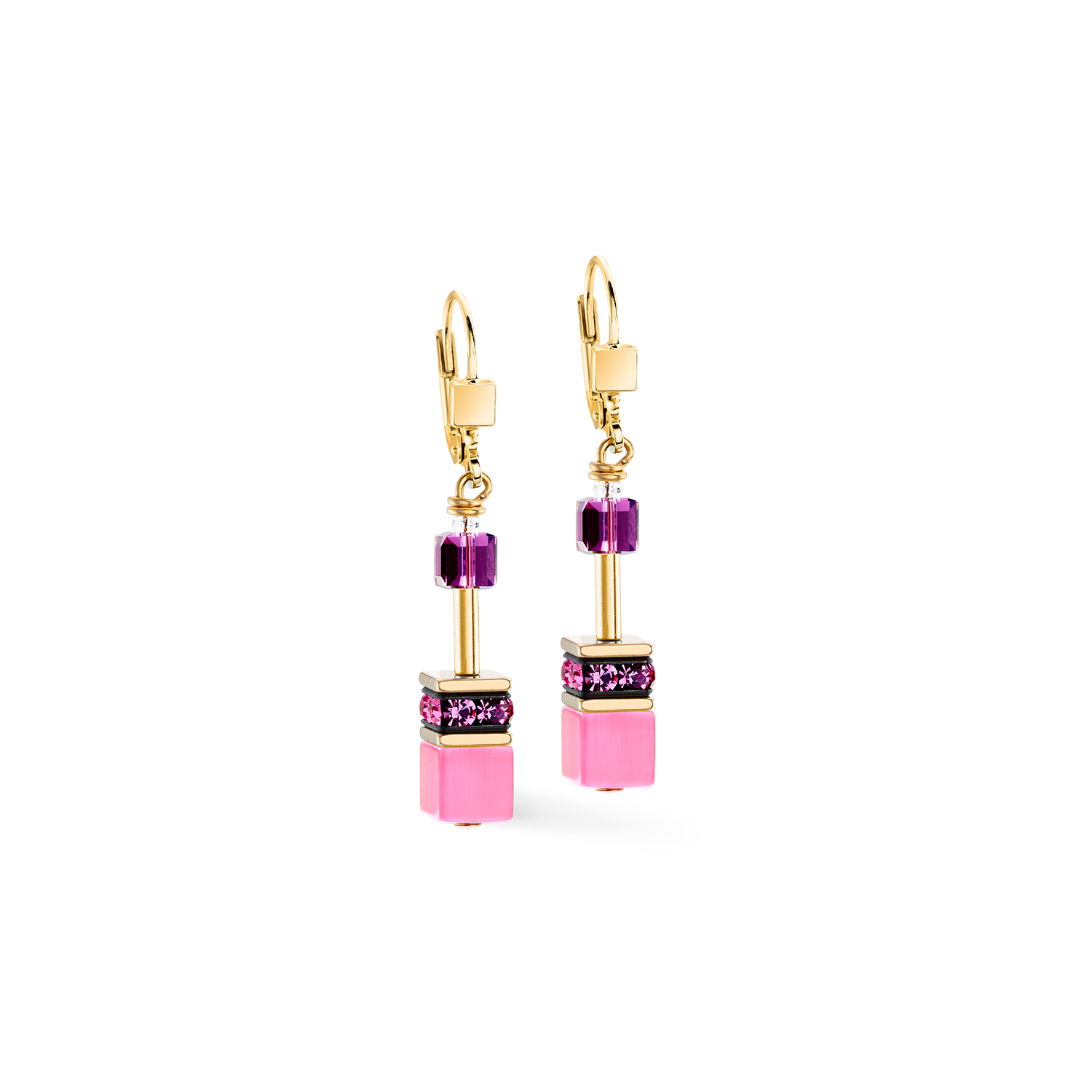 coeur-de-lion-geocube-iconic-ohrringe-rosa-flieder image 1