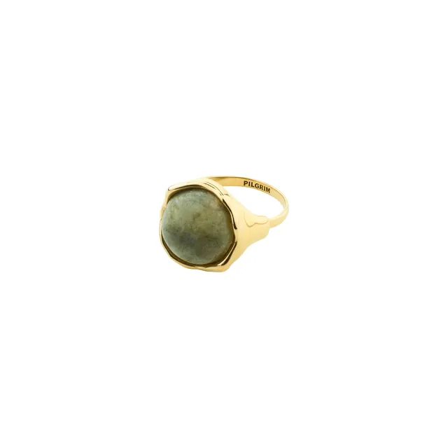 pilgrim-sora-ring-vergoldet-gr-n-statementring-mit-labradorit image 1