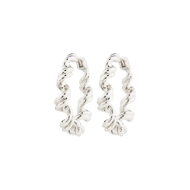 pilgrim-larisa-creolen-versilbert-twisted-look image 1