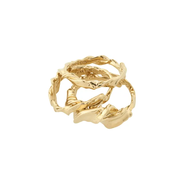 pilgrim-storm-ring-set-3-in-1-goldplattiert-verstellbare-stapelringe image 1