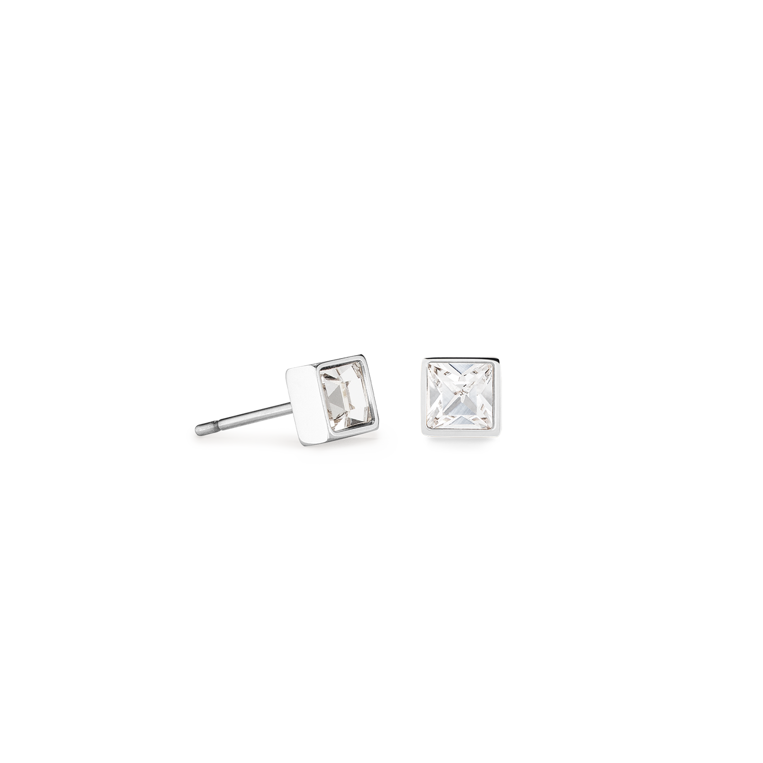 coeur-de-lion-brilliant-square-small-ohrringe-silber-kristall image 1