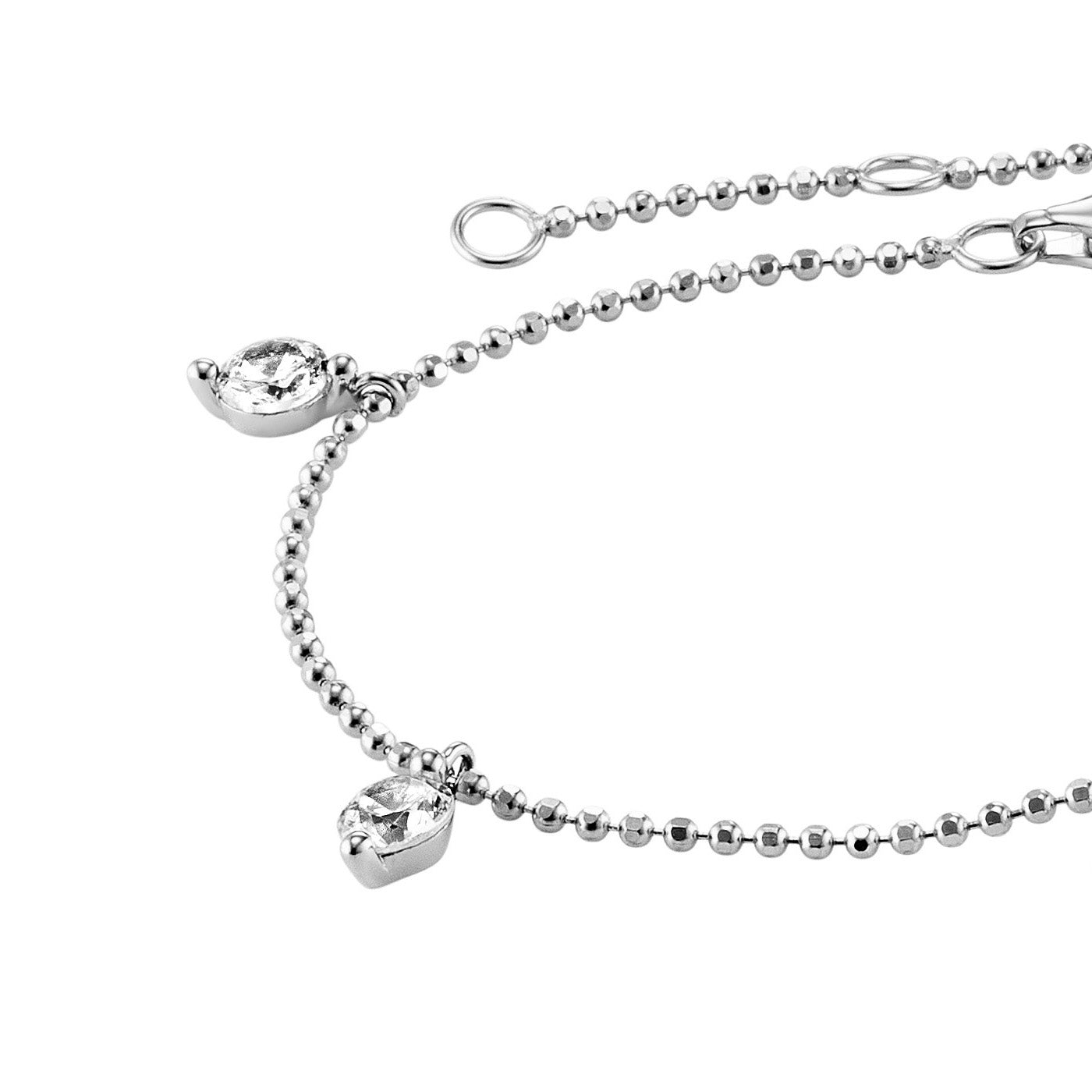 julie-julsen-hanging-crystal-armband-silber-925-mit-5-wei-en-zirkonia image 3
