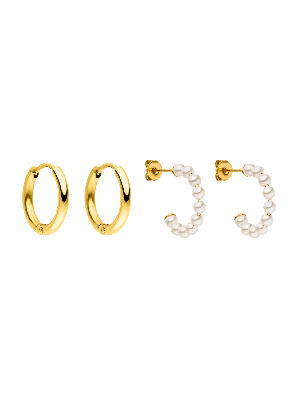 purelei-pearl-and-hoop-ohrring-set-creolen-mit-s-wasser-perlen-in-gold-ros-gold- image 1