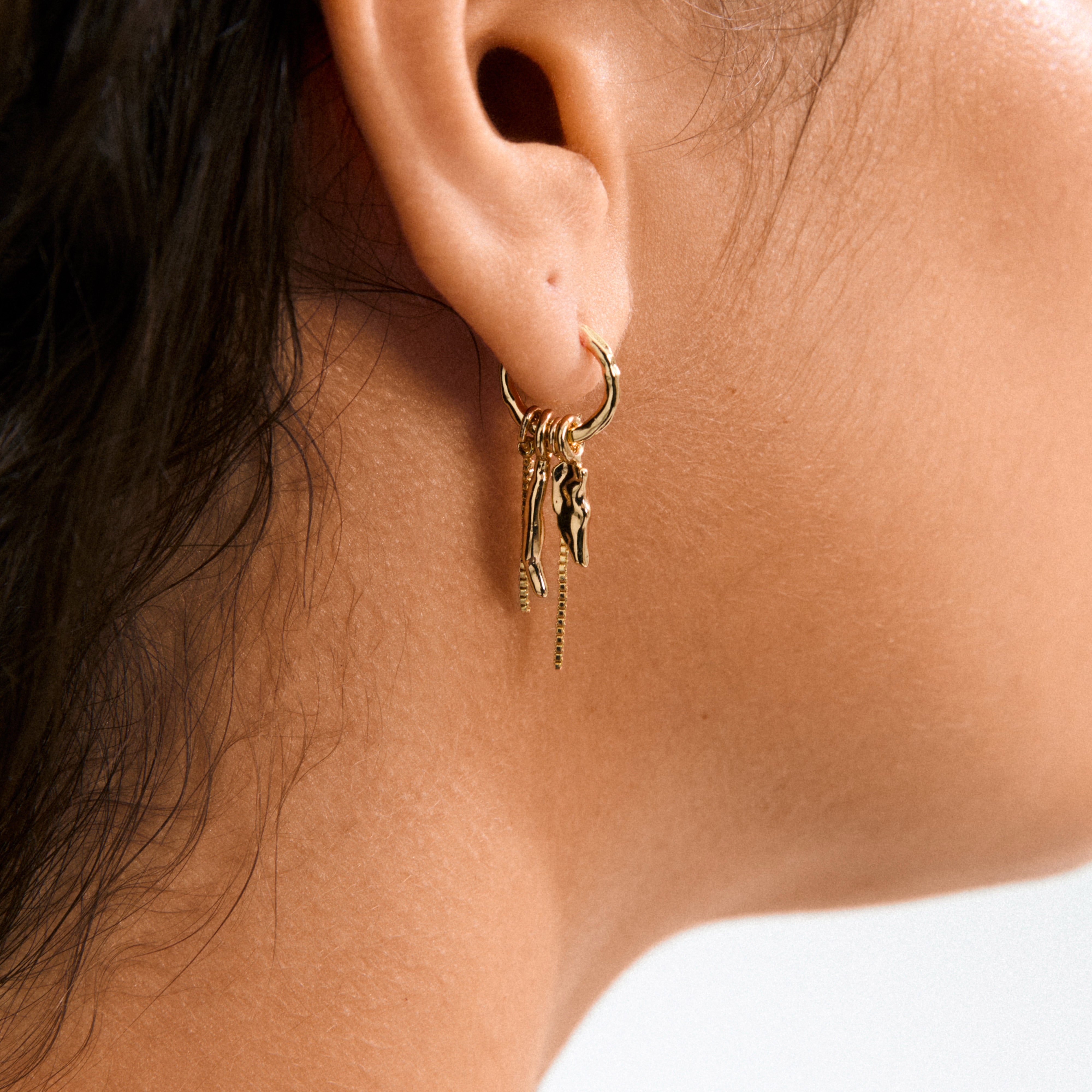 pilgrim-sterling-einzel-ohrring-creole-goldplattiert-boho image 3