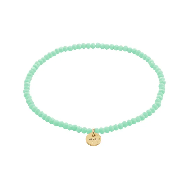 pilgrim-indie-armband-mintgr-n-vergoldet-glasperlen-17-cm image 1