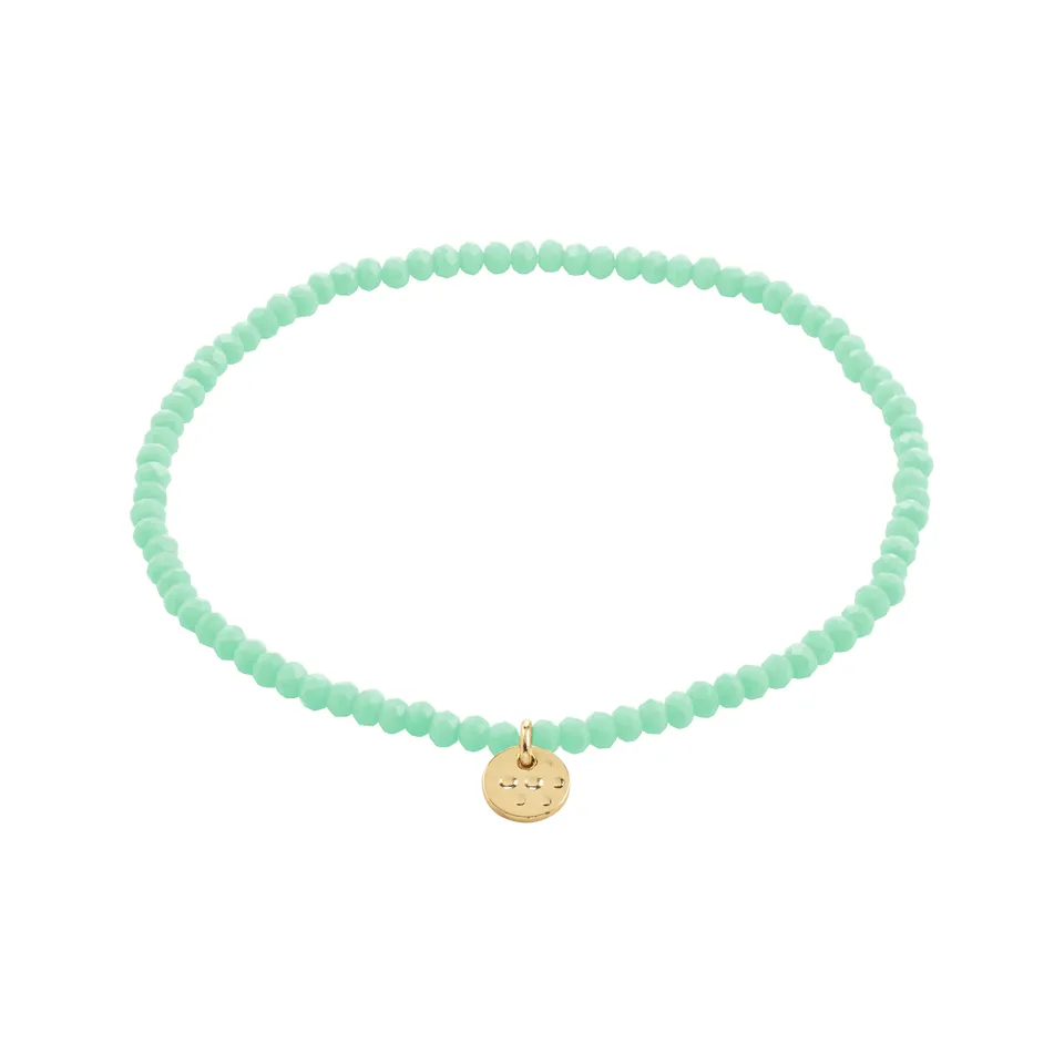 pilgrim-indie-armband-mintgr-n-vergoldet-glasperlen-17-cm image 1