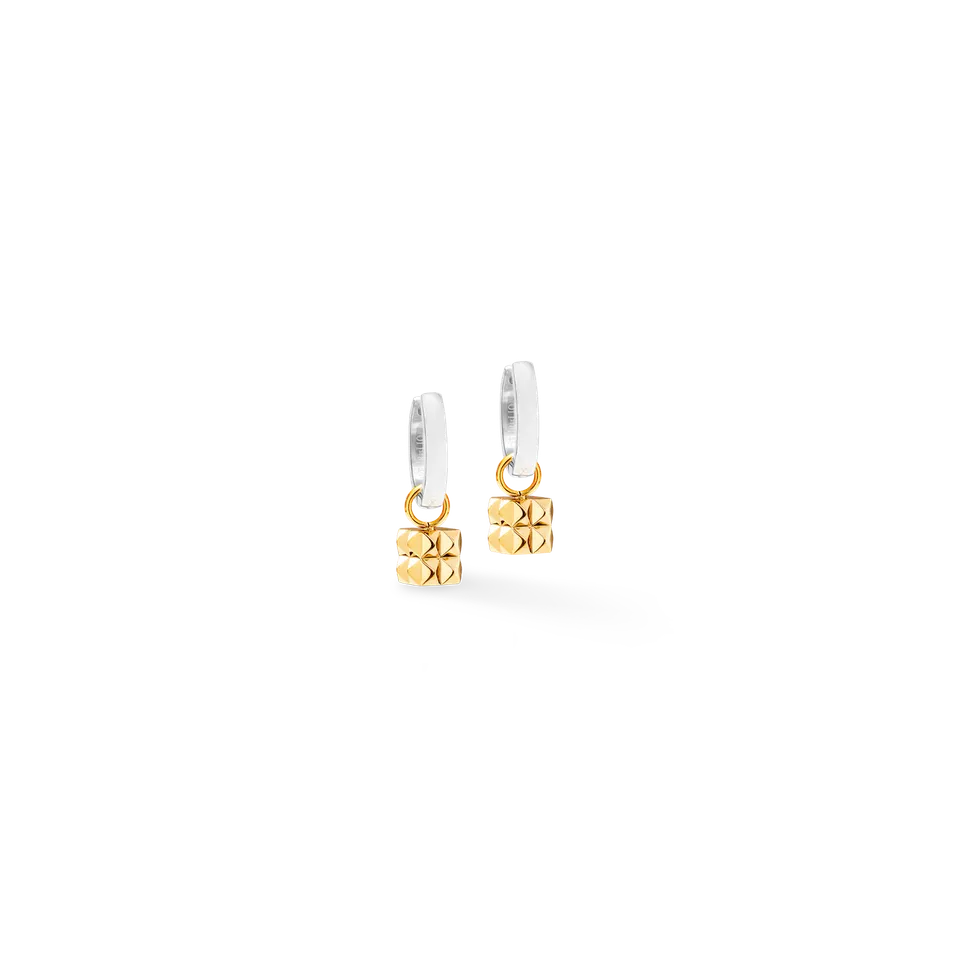 coeur-de-lion-ohrringe-creole-spikes-cube-silber-gold image 1