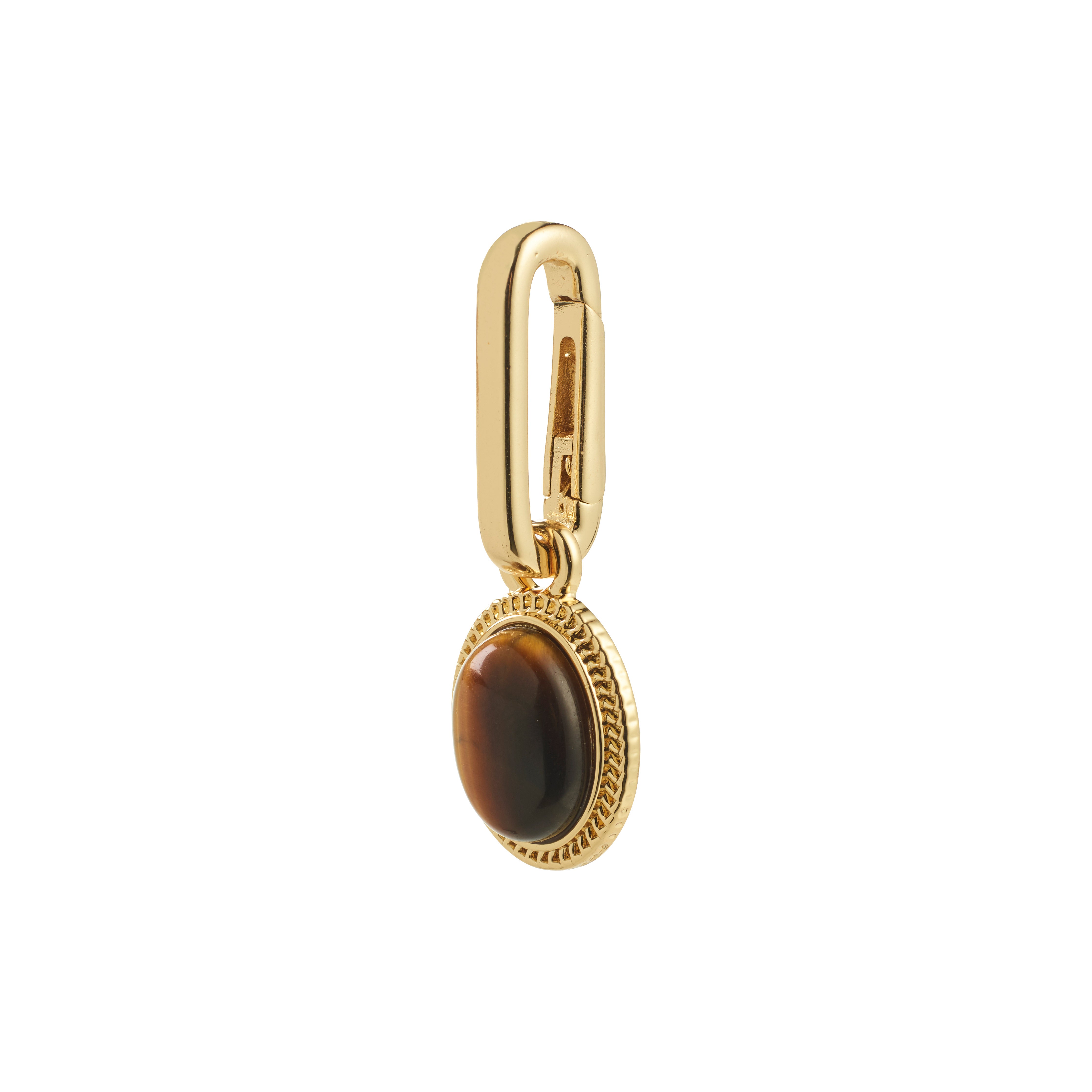 pilgrim-charm-medaillon-anh-nger-goldplattiert-tigerauge image 1