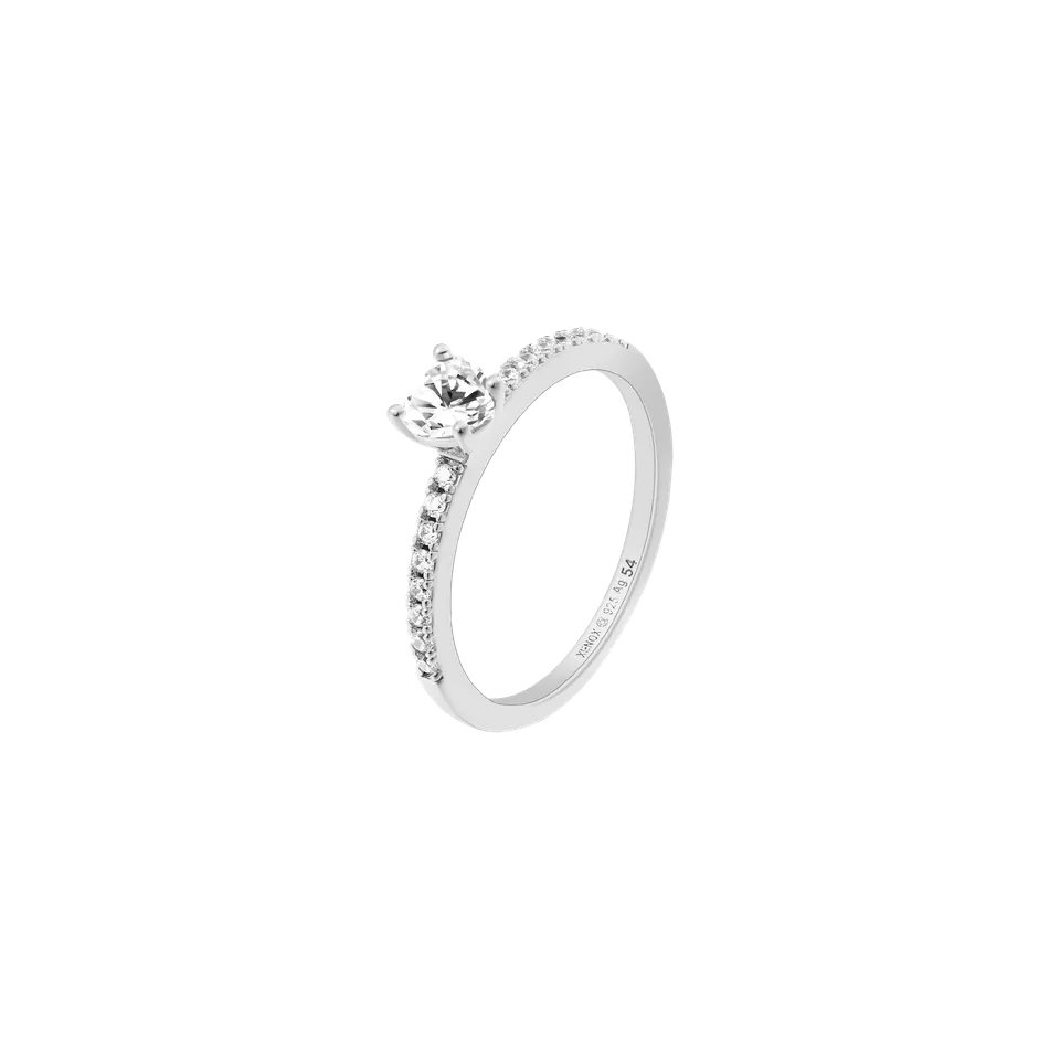 xenox-amie-ring-925-sterlingsilber-rhodiniert-mit-herz-zirkonia-xs92005-52 image 1