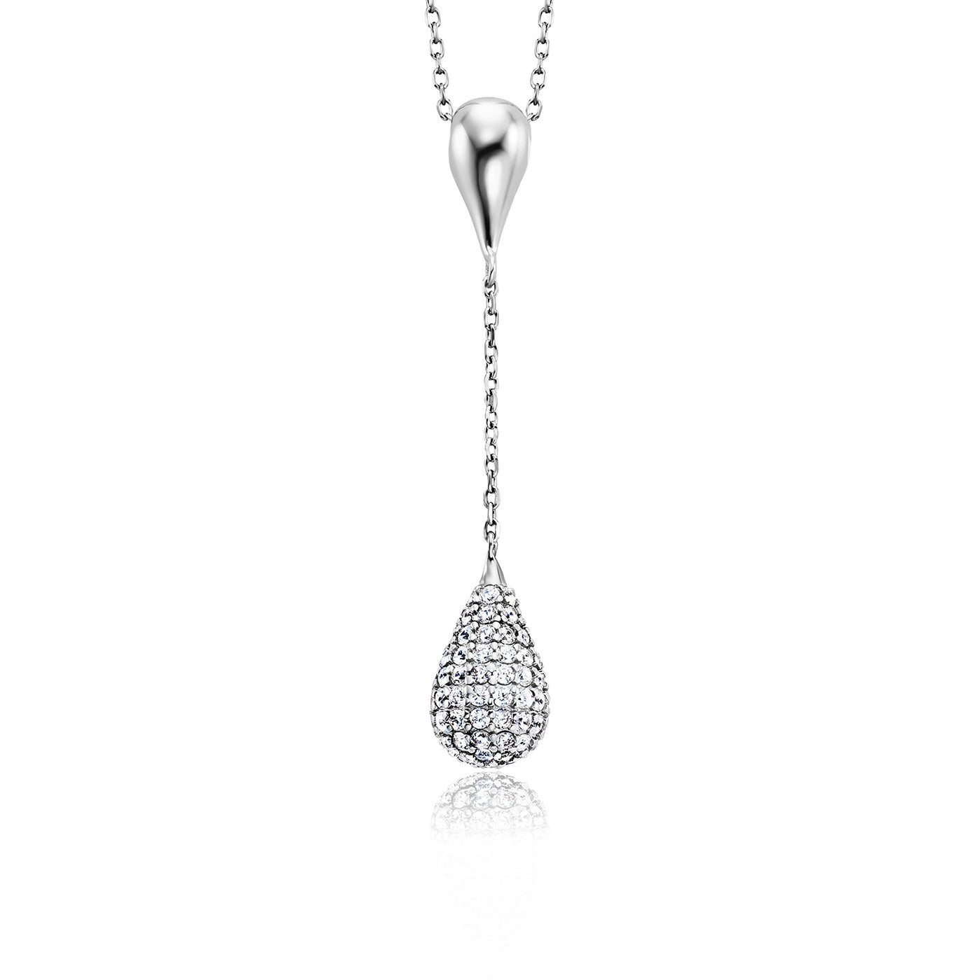 julie-julsen-crystal-drop-kette-mit-anh-nger-silber-mit-95-zirkonia image 1