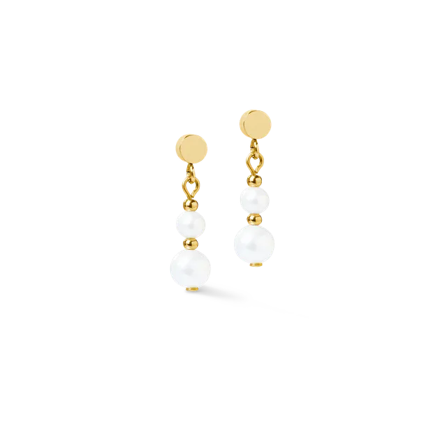 coeur-de-lion-ohrringe-pearl-spikes-drop-gold-wei image 1