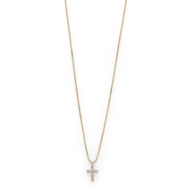 pilgrim-clara-kreuz-halskette-goldplattiert-mit-kristallen image 1