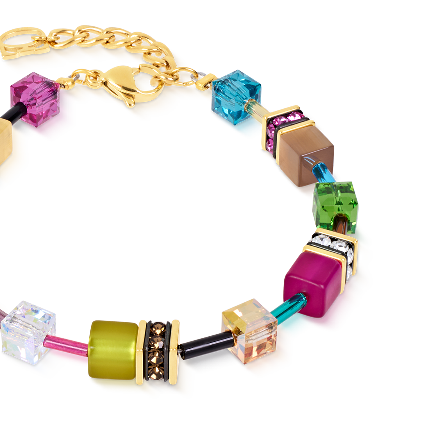 coeur-de-lion-geocube-iconic-armband-multicolor-joy-gold image 2