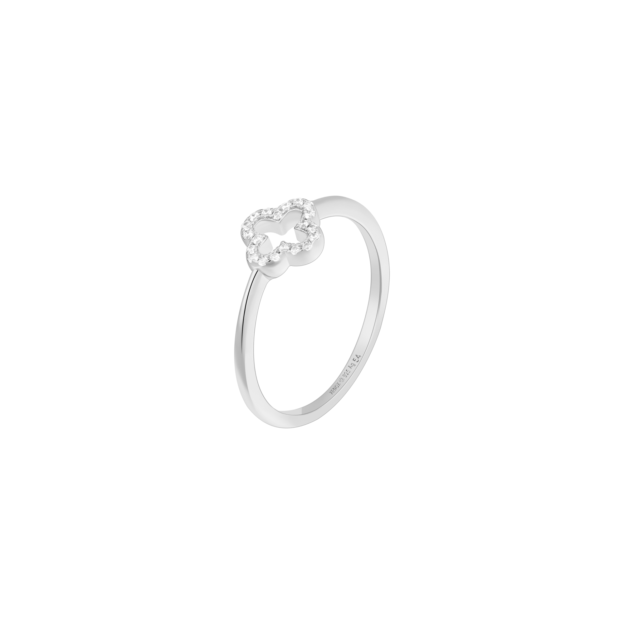 xenox-clover-ring-925-sterlingsilber-rhodiniert-mit-zirkonia image 1