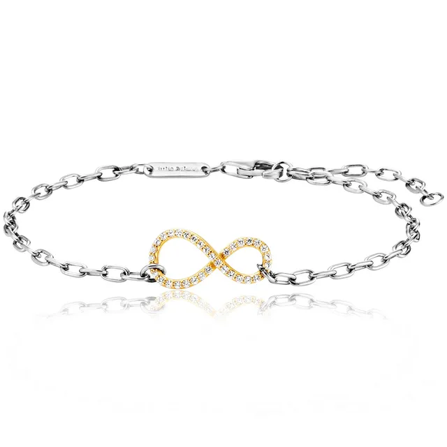 julie-julsen-infinity-armband-bicolor-mit-35-zirkonia-19-cm image 1